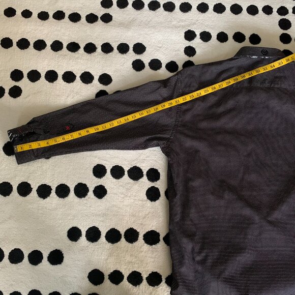 Au Noir Black White Contrasting Trim Flip Cuff Casual Button Down Shirt - Picture 15 of 15